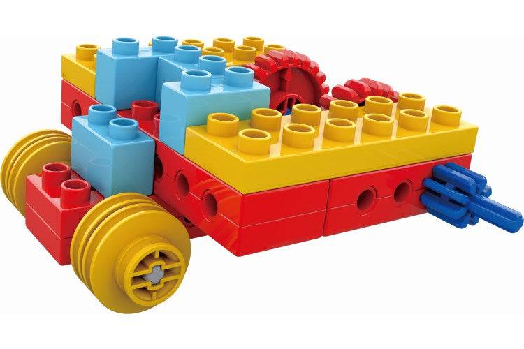EXPLORING ENGINEERS Grooves & Gears - STEM Building Brick Block Construction Kit for Kids - Discovery Toys