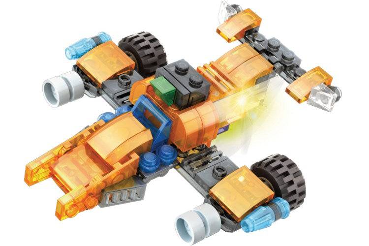 CRYSTAL BRIX 3 in 1 Light Up Vehicle - Construction Building Brick Kit - Discovery Toys