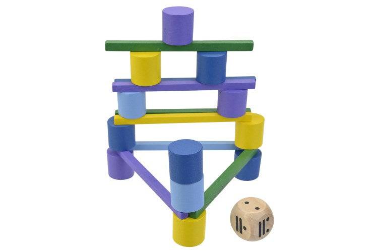 PACK & PLAY STACKING CHALLENGE Wooden Family Travel Game - Discovery Toys