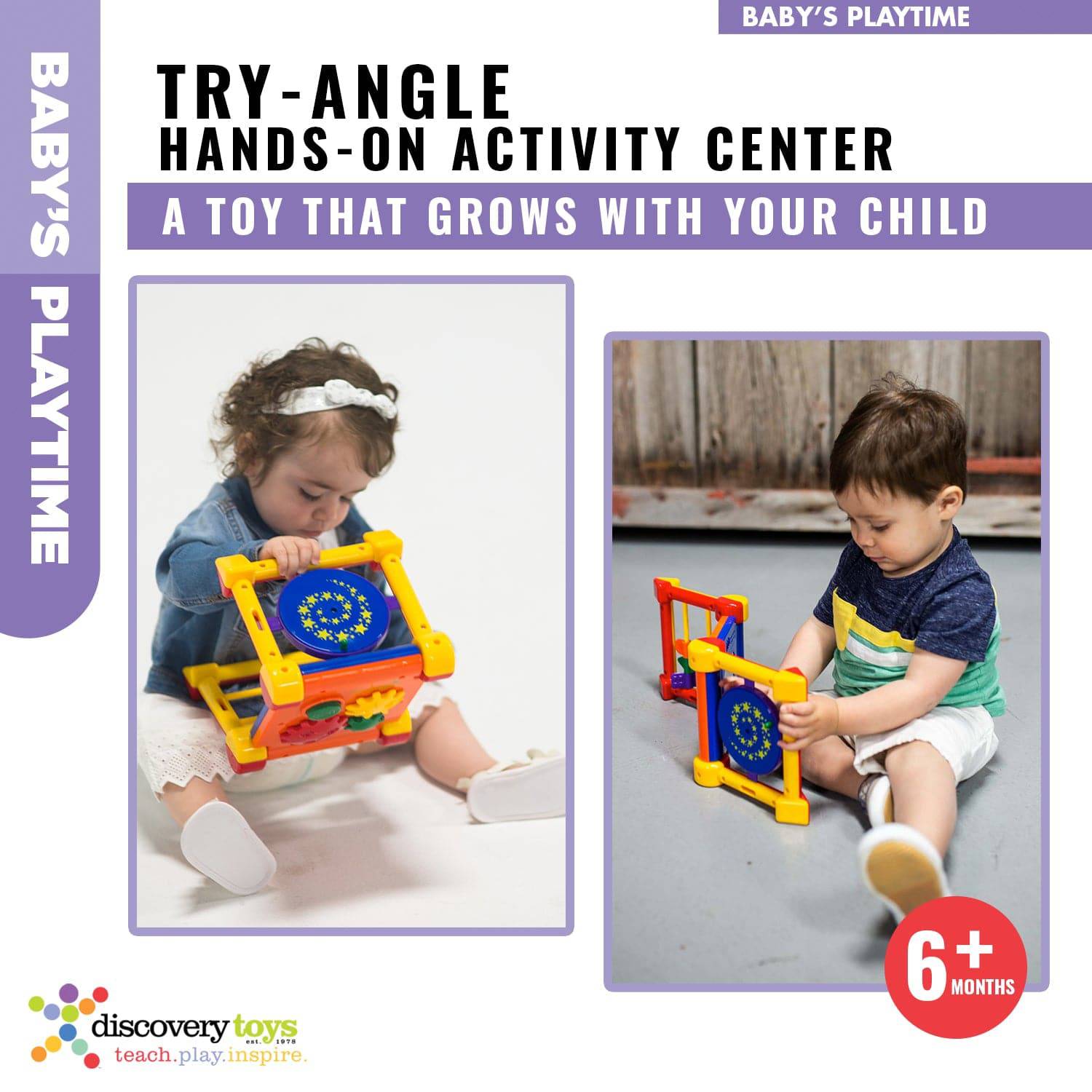 TRY-ANGLE Foldable Newborn Baby Activity Center - Discovery Toys
