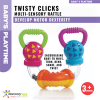 TWISTY CLICKS  Infant Sensory Toy - Newborn Rattle Toy - Discovery Toys