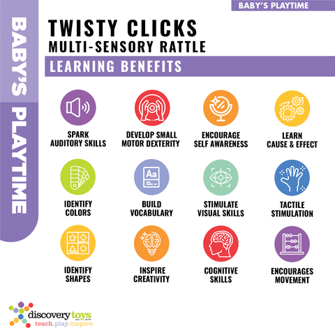 TWISTY CLICKS Multi-Sensory Activity Toy - Discovery Toys