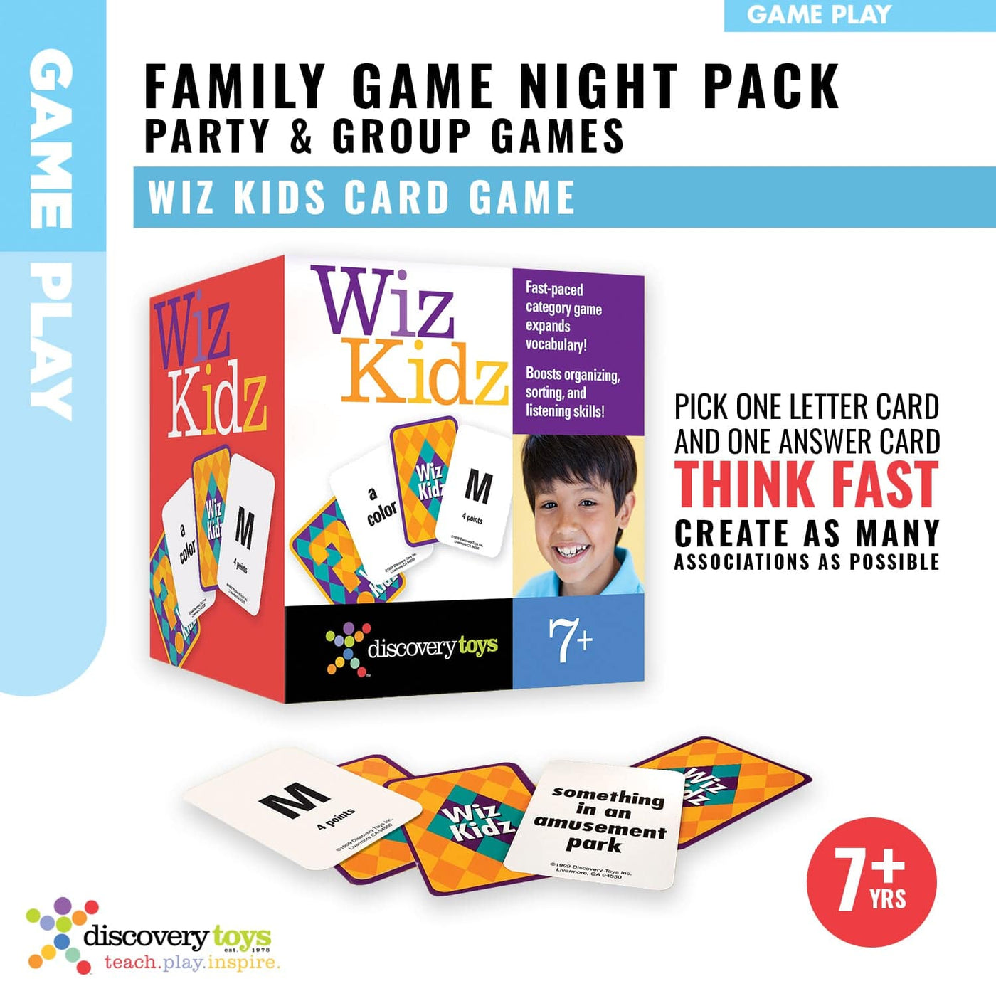 WIZ KIDZ Word Family Card Game - Discovery Toys