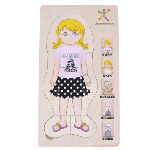 BODY AMAZING – Girl Wooden Layered Puzzle - Discovery Toys